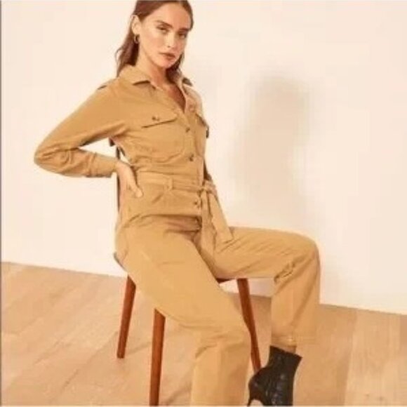REFORMATION Kendall Desert Boiler Suit Jumpsuit Size 6 NEW NWT - Picture 3 of 6